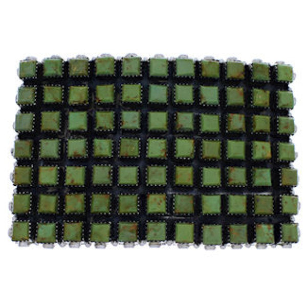 Turquoise And Sterling Silver Southwestern Belt Buckle EX30153